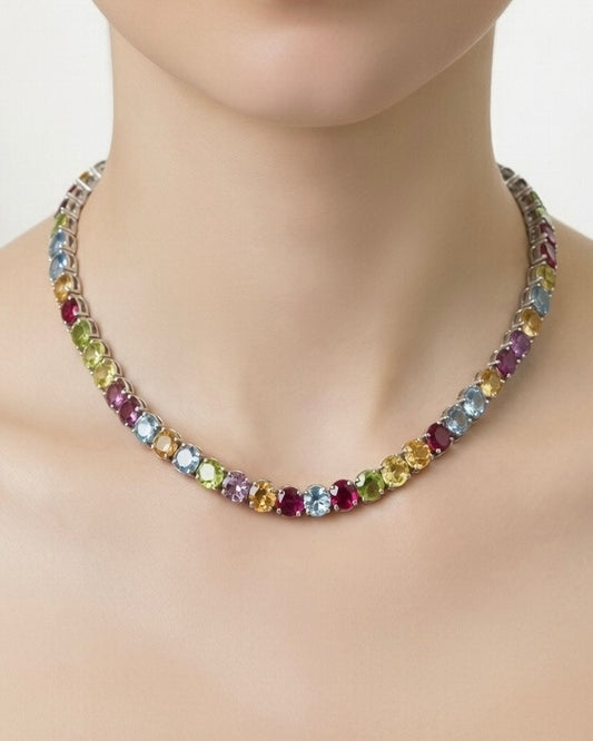 COLLIER DE TENNIS ARC-EN-CIEL